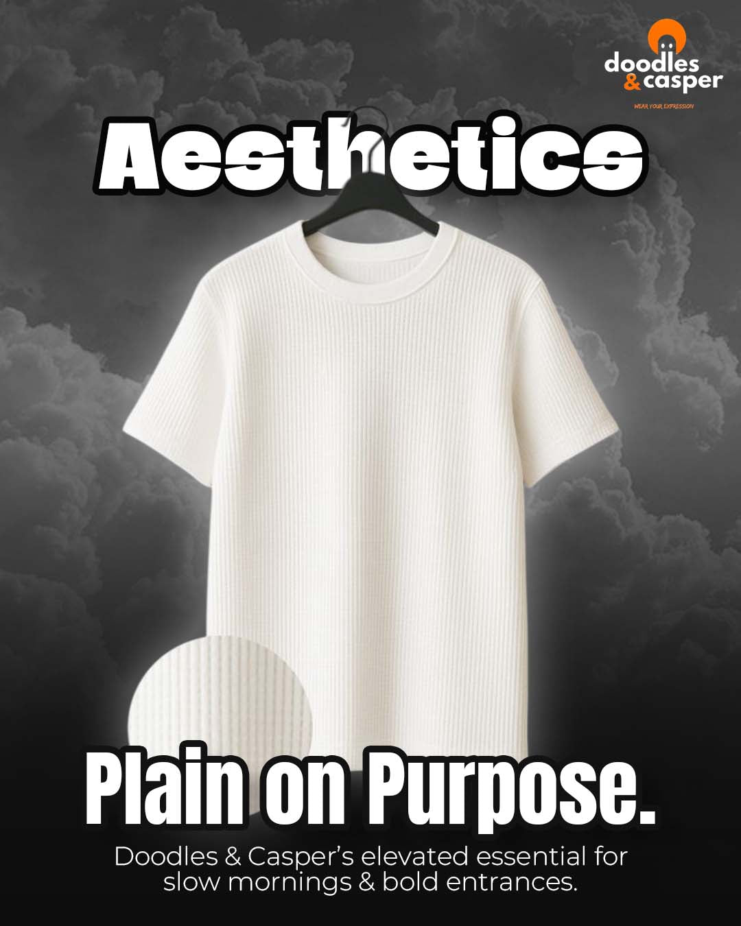 White Waffle Oversized Tee