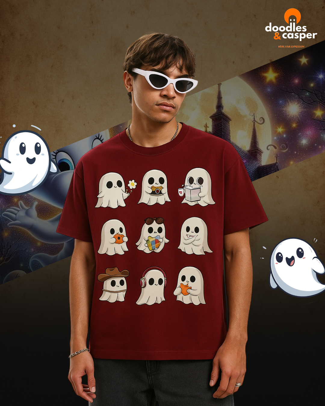 Ghost Vibes Oversized Tee