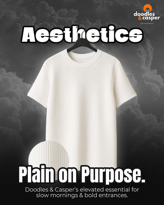 White Waffle Oversized Tee